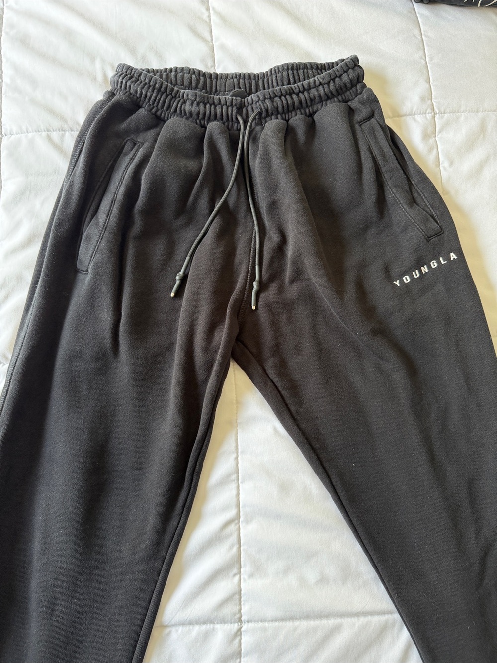 YoungLA Black Joggers